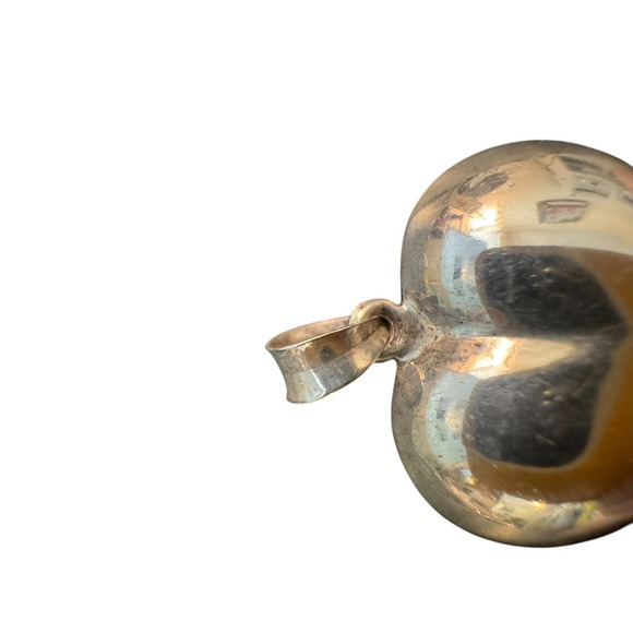 Silver Large Puffy Heart Pendant Heart Charm - Picture 5 of 10